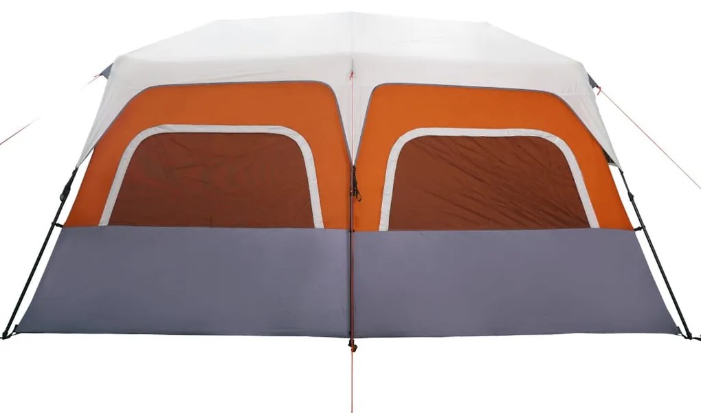 Tenda familiar LED 10 p. libertação rápida cinza-claro/laranja