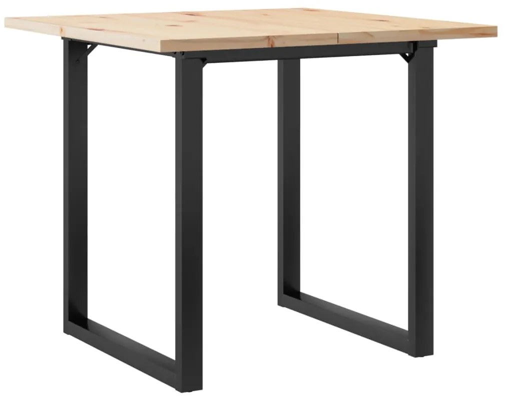 Mesa de jantar estrutura em O 90x90x75,5 cm pinho/aço