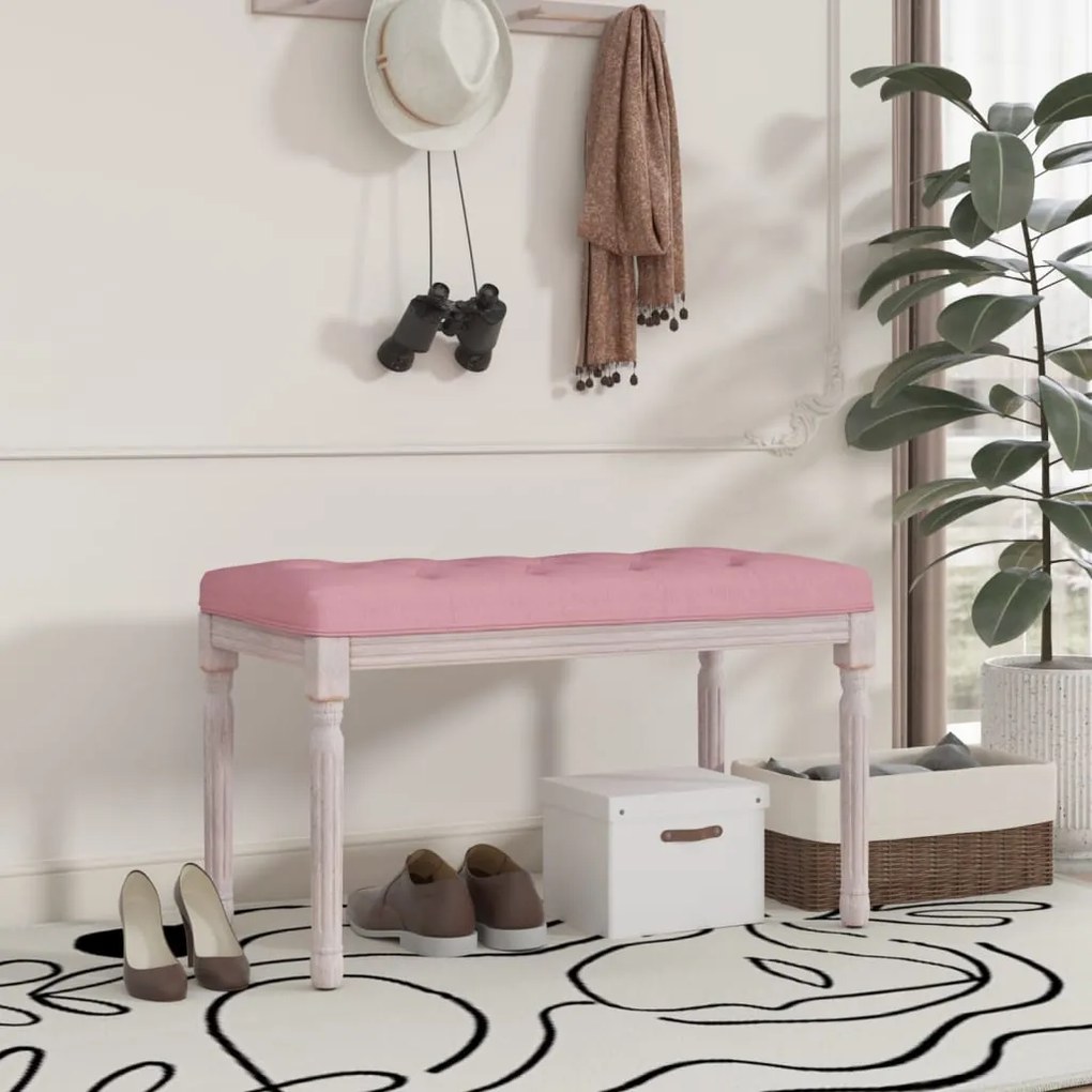 344448 vidaXL Banco 80x40x49 cm veludo rosa