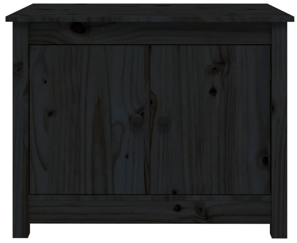 Mesa de centro 71x49x55 cm pinho maciço preto