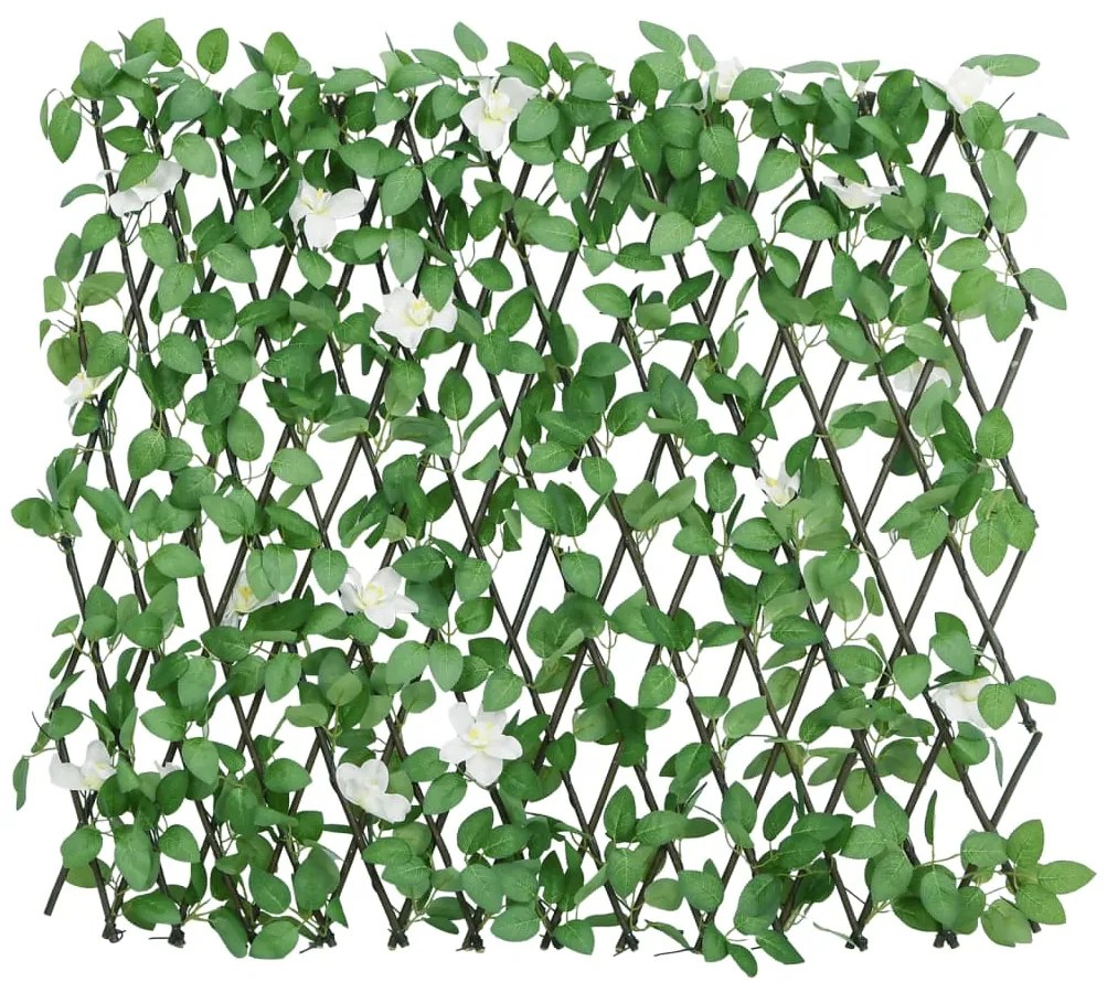 Treliça de hera artificial extensível 5 pcs 186x30 cm verde