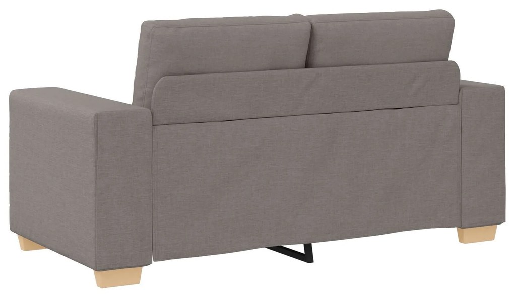 Conjunto de Sofá com Almofadas de Tecido Taupe