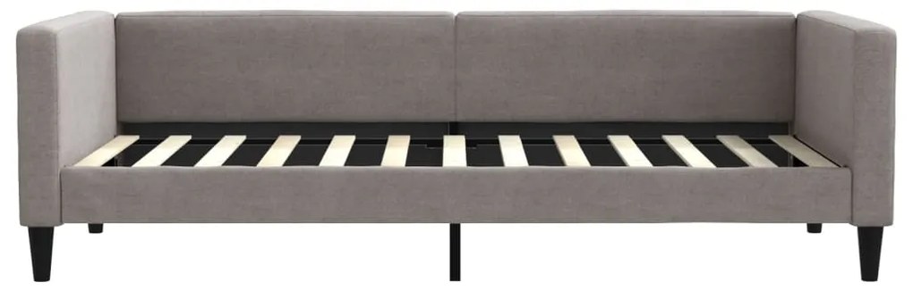 Sofá-cama com colchão 90x200 cm tecido cinzento-acastanhado