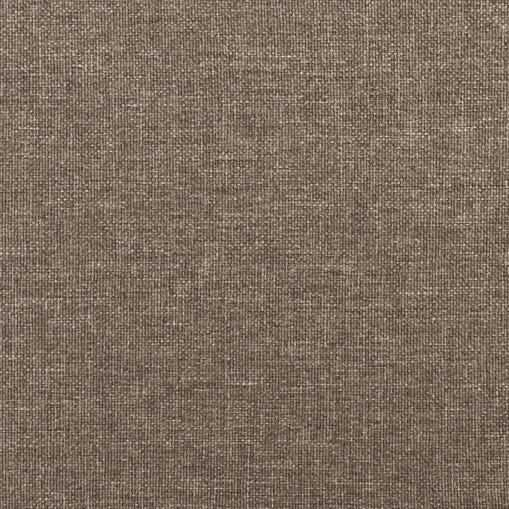 Cama com molas/colchão 100x200 cm tecido cinza-acastanhado