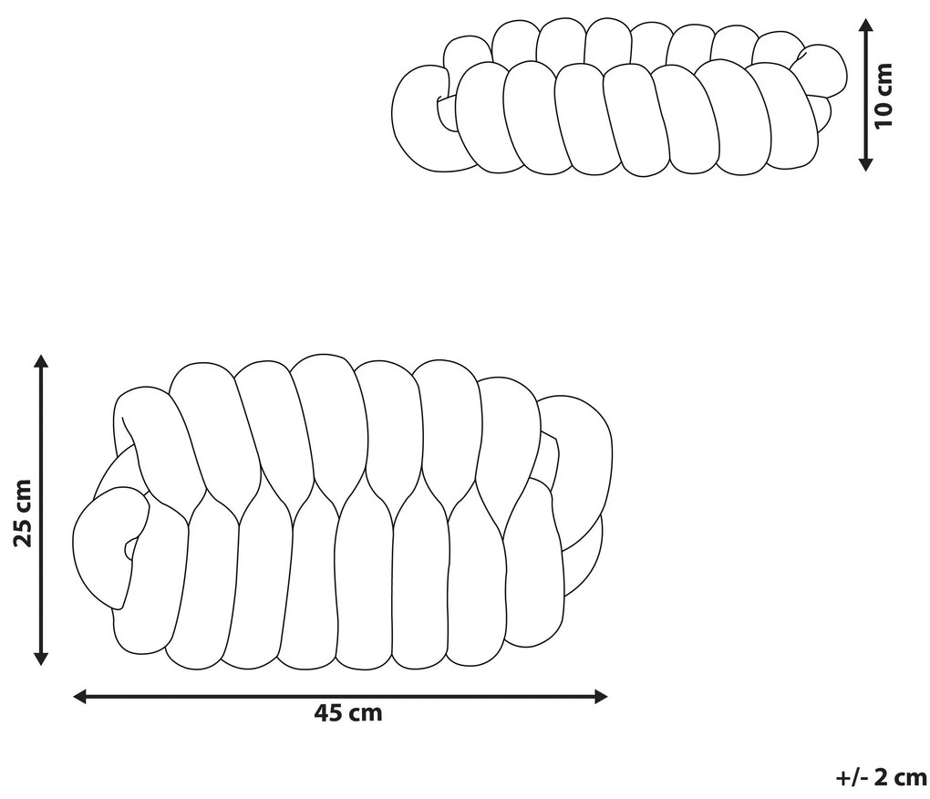 Almofada decorativa com nó rosa 45 x 25 cm PANARA Beliani