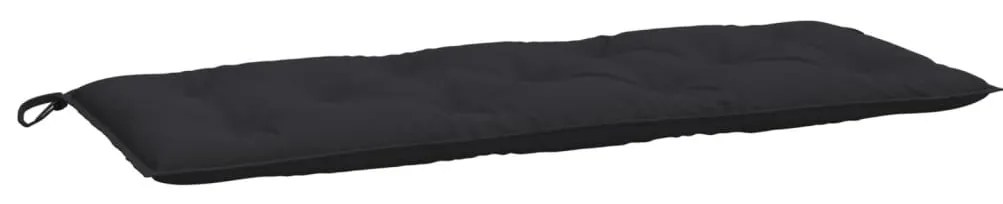 Almofadões banco jardim 2 pcs 120x50x7cm tecido oxford preto