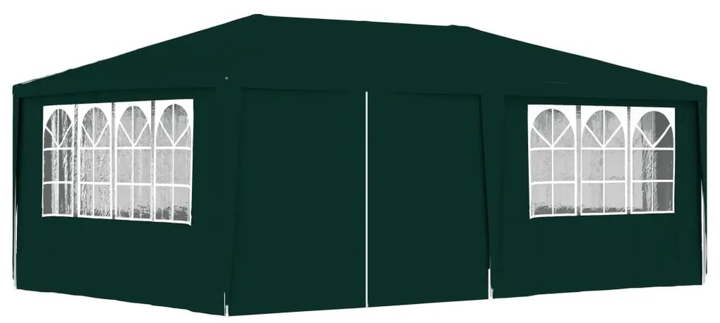 48538 vidaXL Tenda festas profissional c/ paredes laterais 4x6m 90g/m² verde