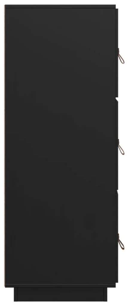 Aparador alto 34x40x108,5 cm pinho maciço preto