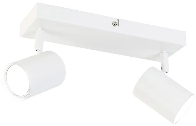 LED Candeeiro de teto inteligente branco retangular com 2 GU10 Wi-Fi - Jeana Moderno