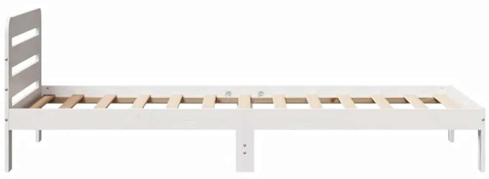 Cama sem colchão 90x190 cm madeira de pinho maciça branco