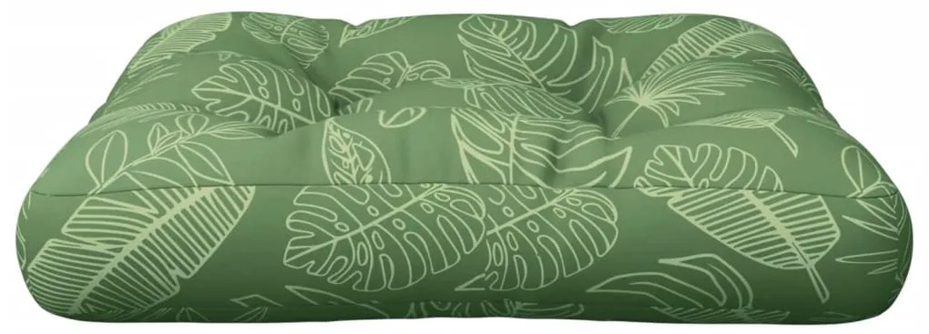 Almofadão para paletes 58x58x10 cm tecido oxford padrão folhas