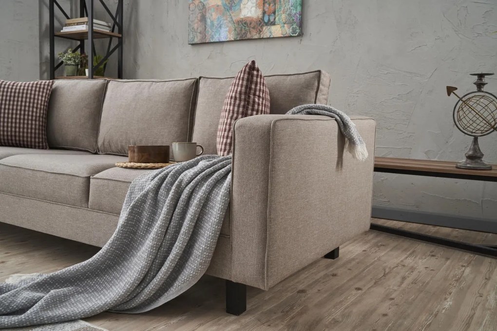 Sofá de 3 Lugares Kale – Creme – 222 cm