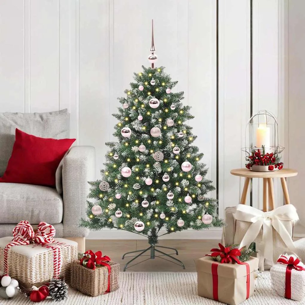 vidaXL Árvore de Natal Artificial Verde 120 cm PVC, Plástico e Aço