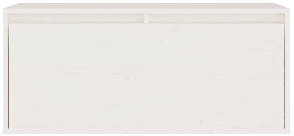 Móveis de TV 4 pcs madeira de pinho maciça branco