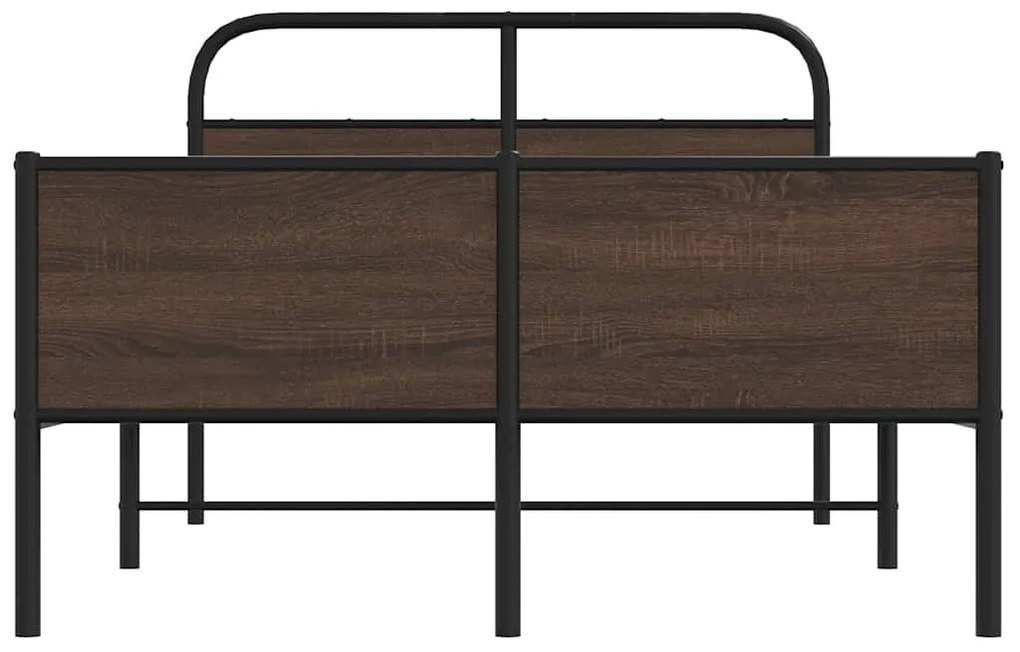 Estrutura cama s/ colchão derivados madeira carvalho castanho