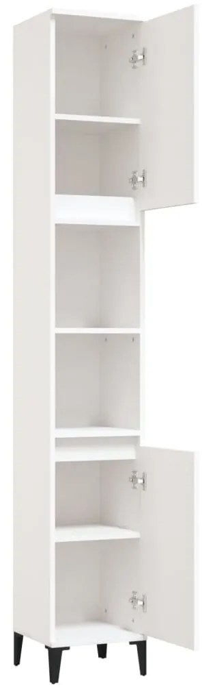 Armário casa de banho 30x30x190 cm derivados de madeira branco