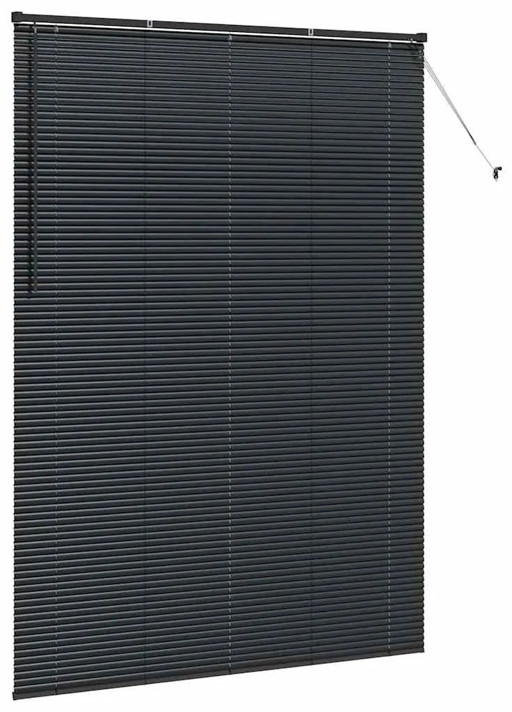 Persiana de Janela com cortinas Outros Manual Preto 160 x 220 cm Alumí