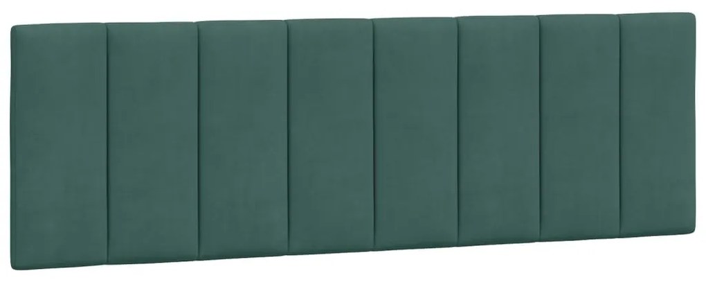 Cama com colchão 160x200 cm veludo verde-escuro