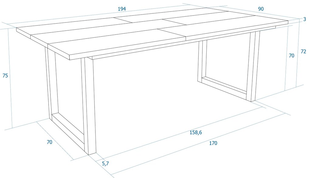 Mesa de sala de jantar | 10 pessoas | 200 | Robusto e estável graças à sua estrutura e pernas sólidas | Ideal para reuniões familiares | Oak | Estilo