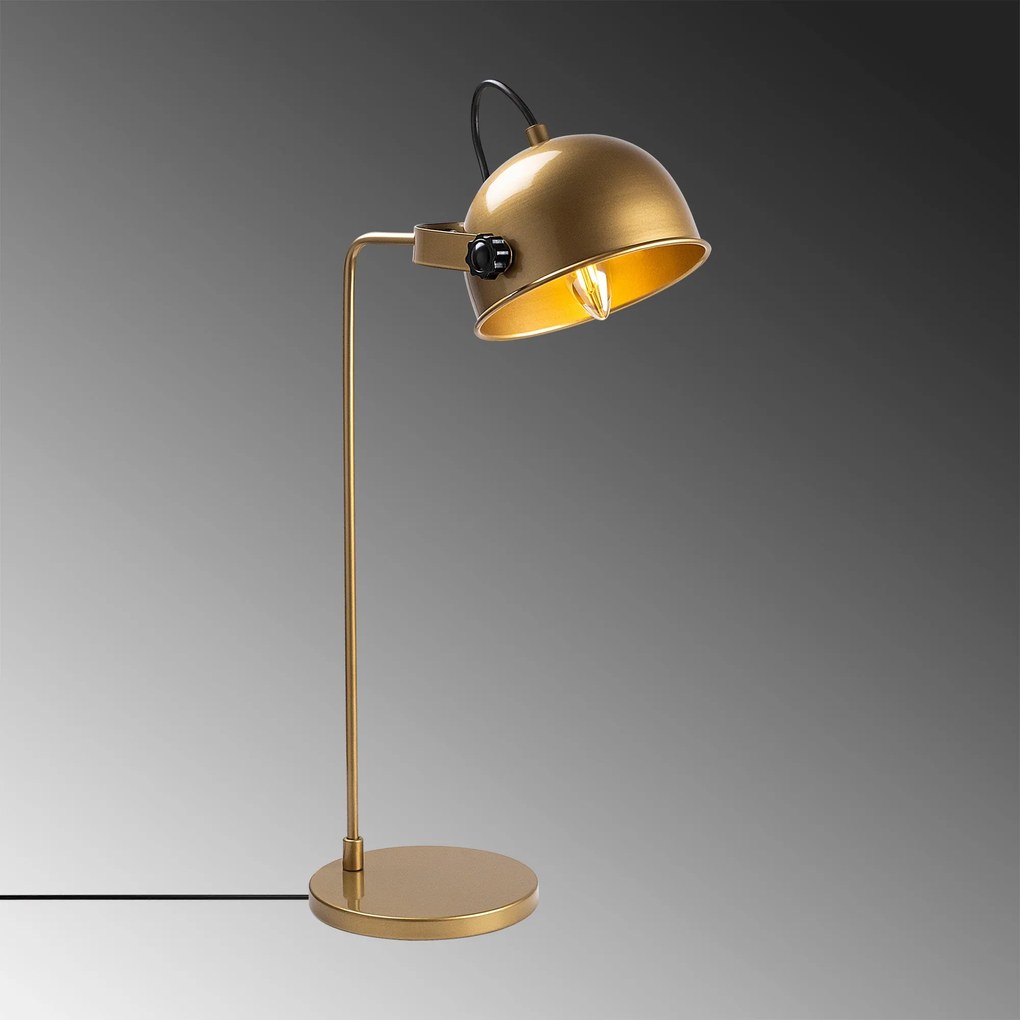 Candeeiro de Mesa Alfa – Dourado – 32 x 30 x 60 cm