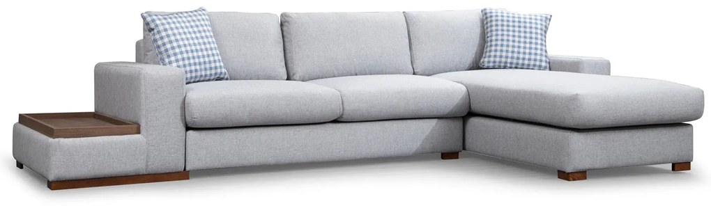 Sofá de Canto Loop – Cinza Claro – 332 cm x 194 cm