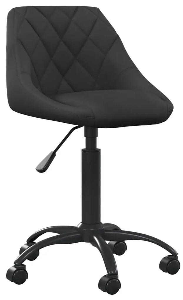 vidaXL Cadeira de escritório veludo preto