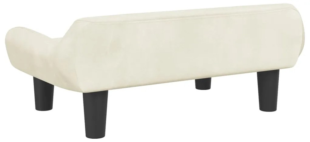 Sofá infantil 70x40x24 cm veludo cor creme