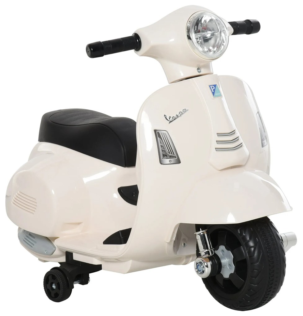 HOMCOM Mota Elétrica Vespa para Crianças de 18-36 Meses com Farol Buzi