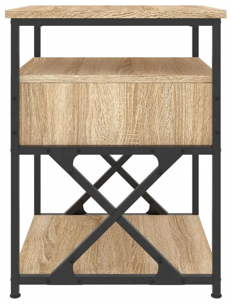Mesa de cabeceira 40x42x55 cm derivados madeira carvalho sonoma