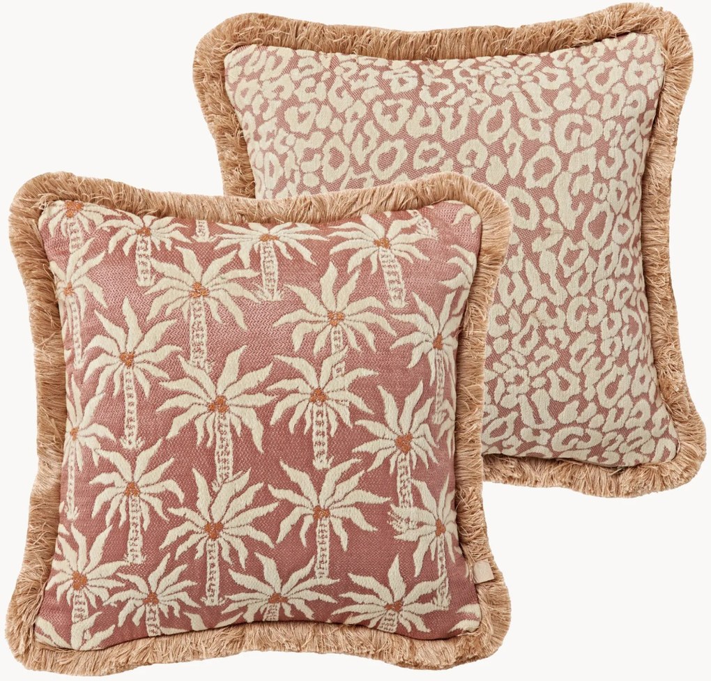 Almofada reversível artesanal para exterior Laura