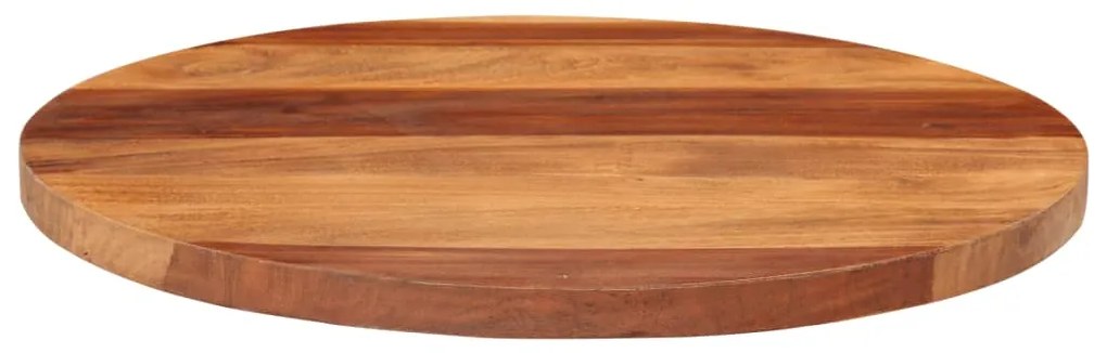 Tampo de mesa redondo madeira de acácia maciça 25-27 mm 50 cm