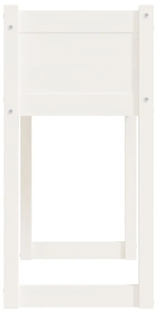 Vaso/floreira 78x40x81 cm pinho maciço branco