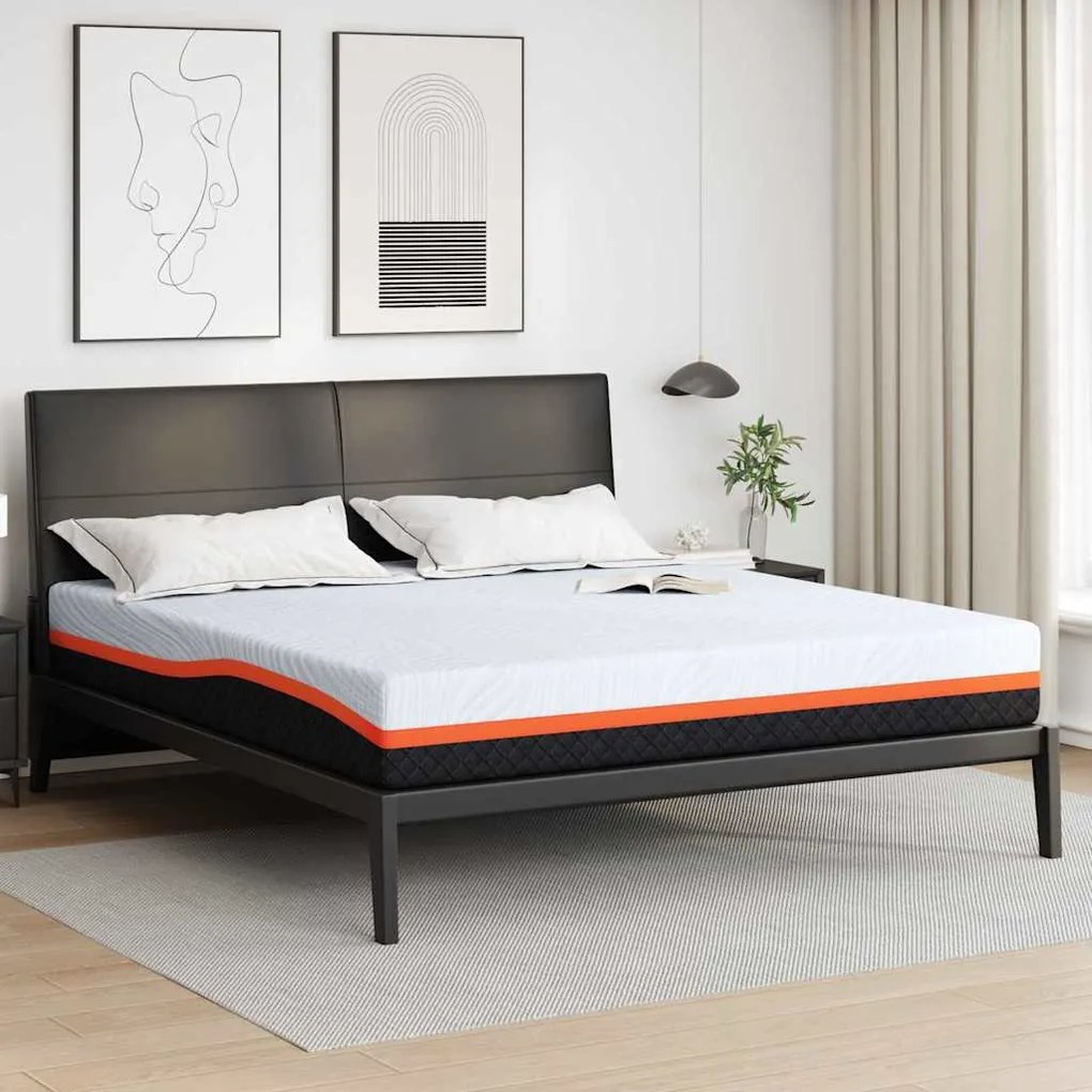 vidaXL Colchões Branco, Cinza 200 x 200 cm
