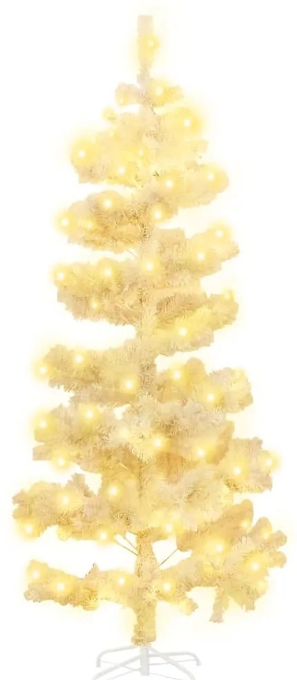 Árvore de Natal rotativa pré-iluminada + suporte PVC branco