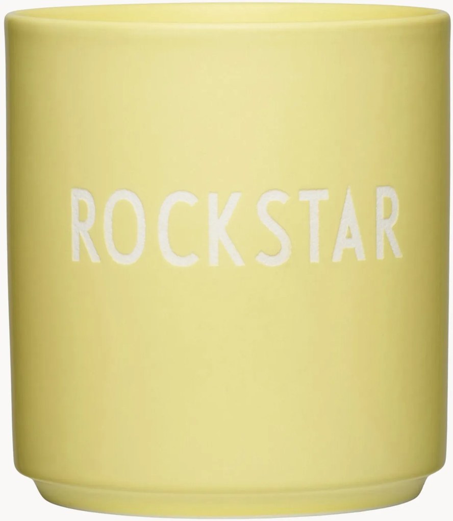 Chávena com inscrição Favourite Rockstar