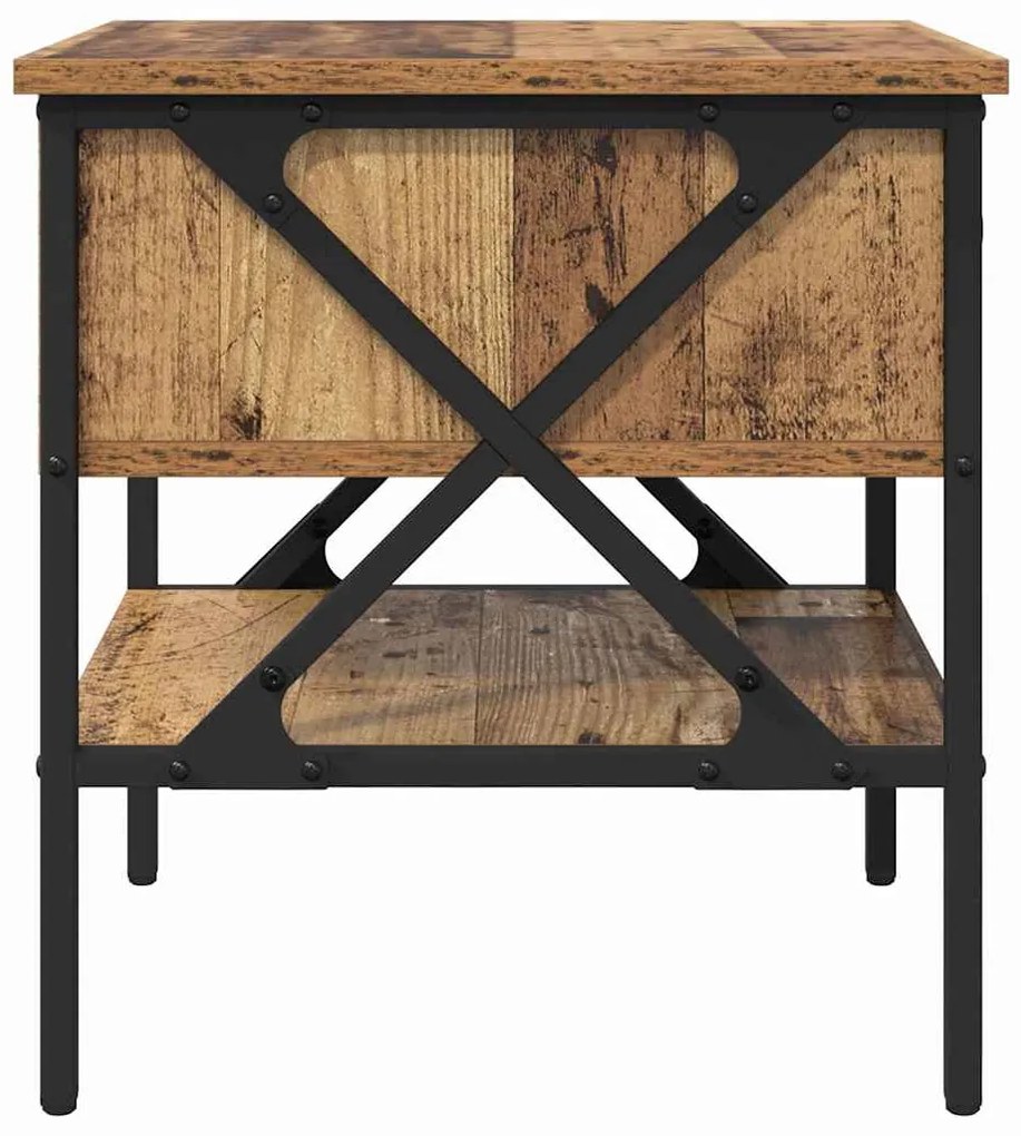 Mesa de Cabeceira Madeira Velha 40x42x45 cm Madeira Engenharia
