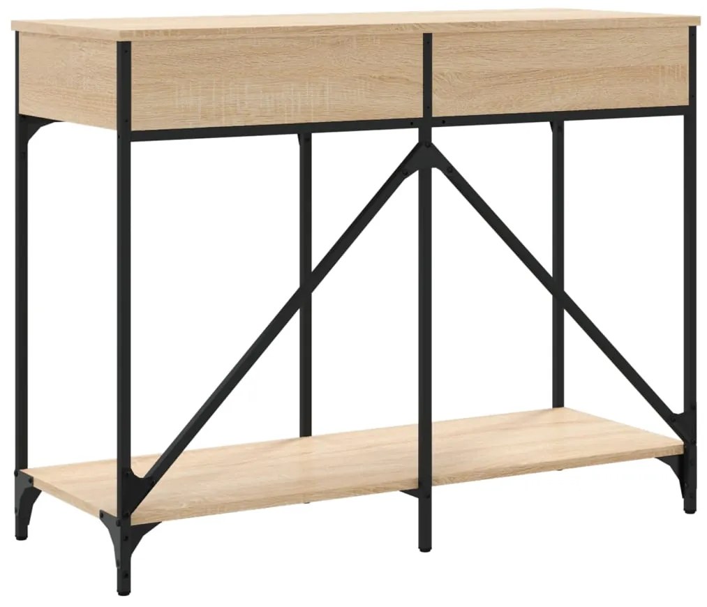 Mesa consola 100x39x78,5 cm derivados madeira carvalho sonoma