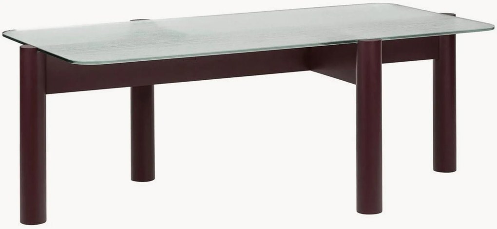 Mesa de centro com pernas de madeira Kob