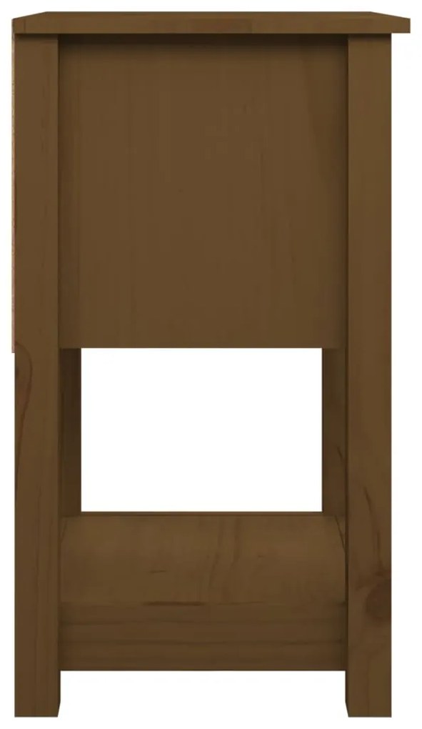 Mesas de cabeceira 2pcs 40x35x61,5 cm pinho maciço castanho mel