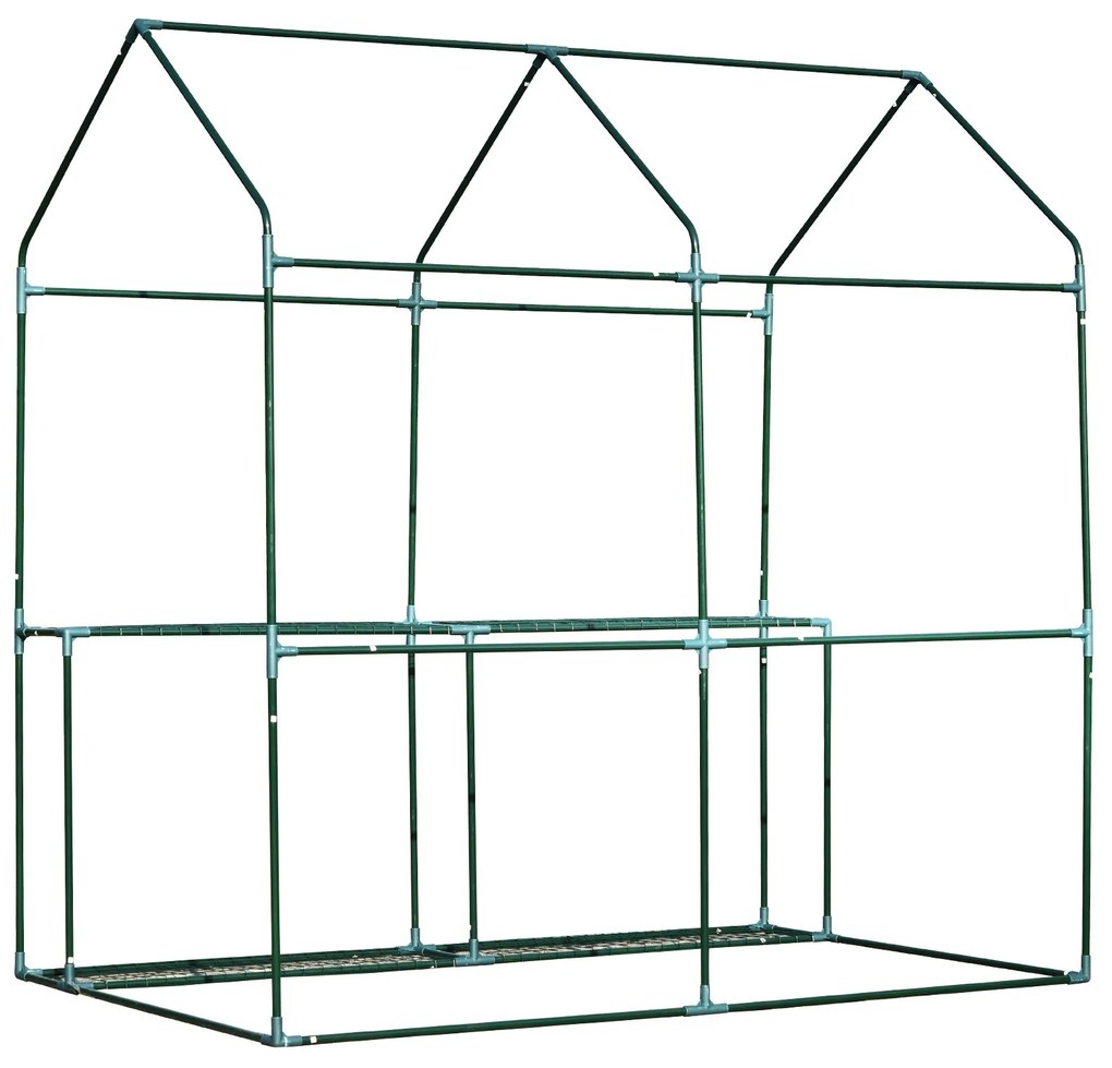 Estufa com prateleiras para flores, cultivo de plantas com porta zip resistente à água UV Malha PE 186x120x190cm