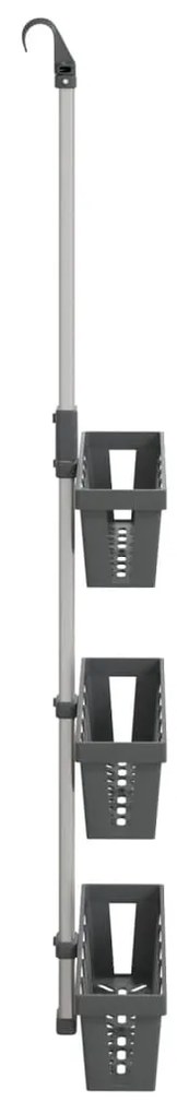Unidade de prateleiras para chuveiro 30x15x (67-105)cm alumínio