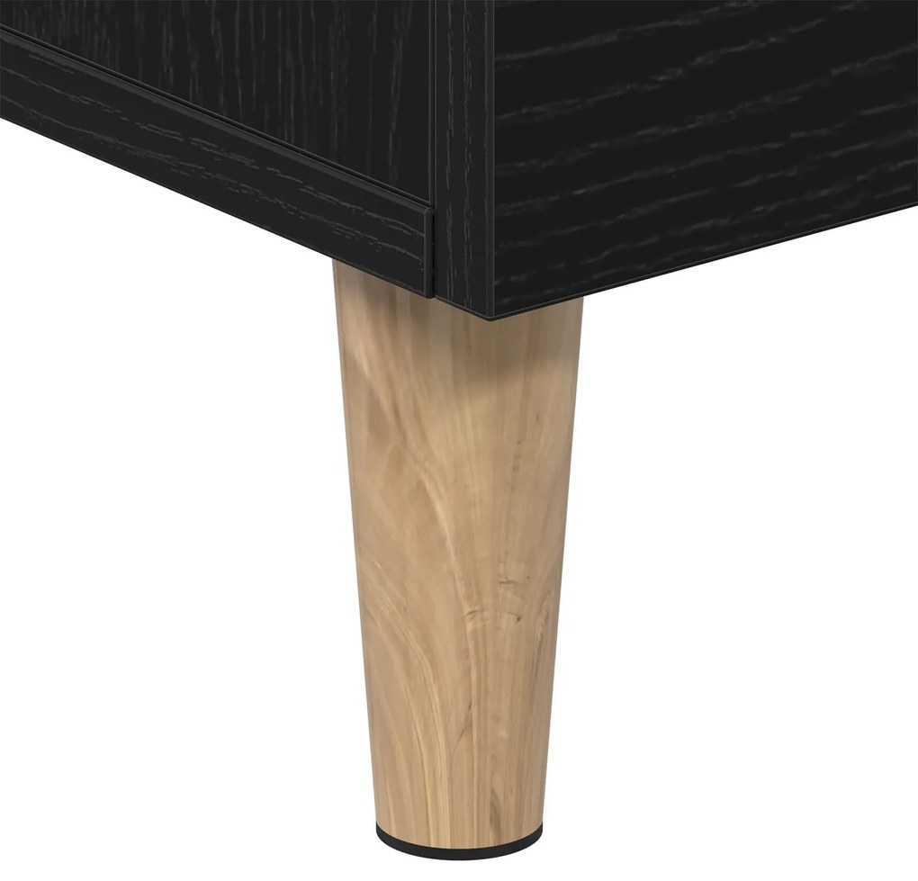 Suporte para TV vidaXL - Carvalho Preto, 150x30x50 cm, Feito de Madeir