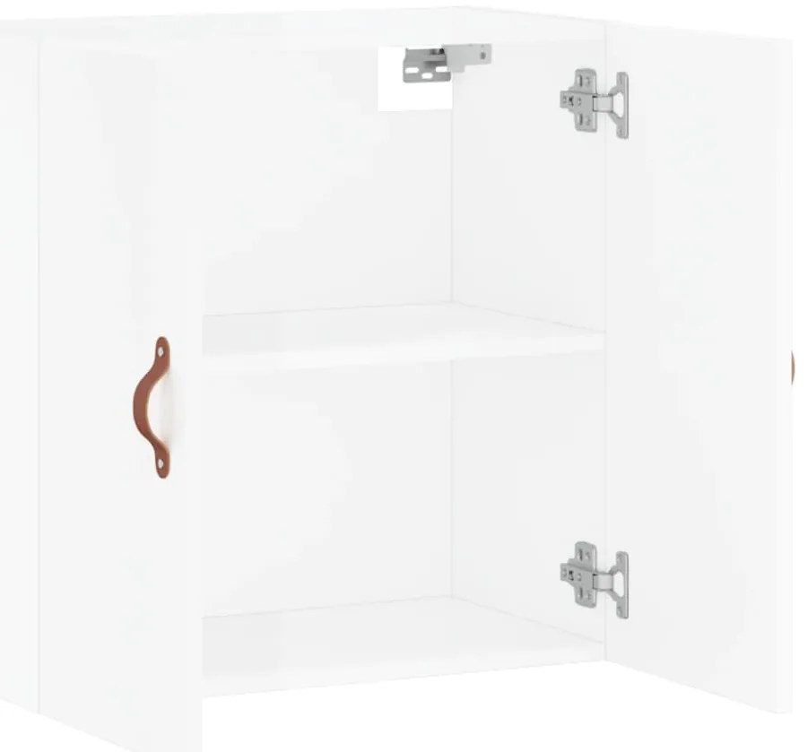Armário de parede 60x31x60cm derivados madeira branco brilhante