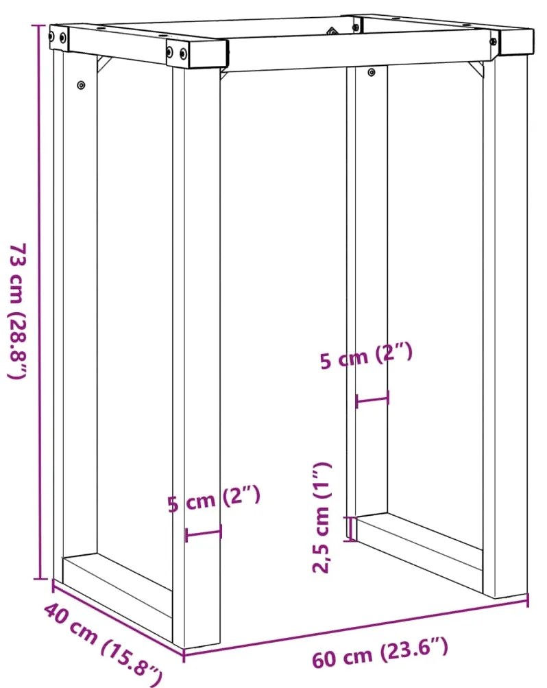 Pernas para mesa de jantar estrutura em O aço