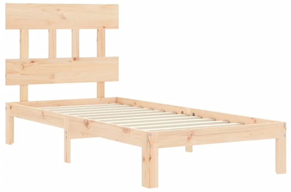 Cama sem colchão 90x200 cm madeira de pinho maciça