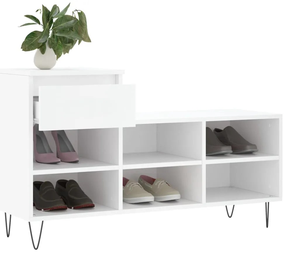 Sapateira 102x36x60 cm derivados de madeira branco