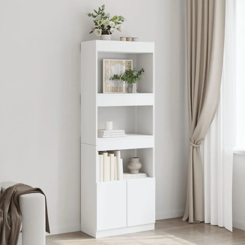 vidaXL Armário alto 63x33x180 cm derivados de madeira branco