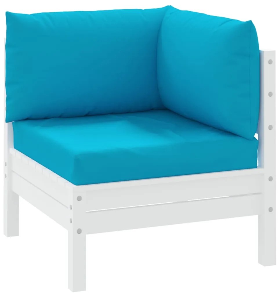 Almofadões para paletes 3 pcs tecido oxford azul-claro