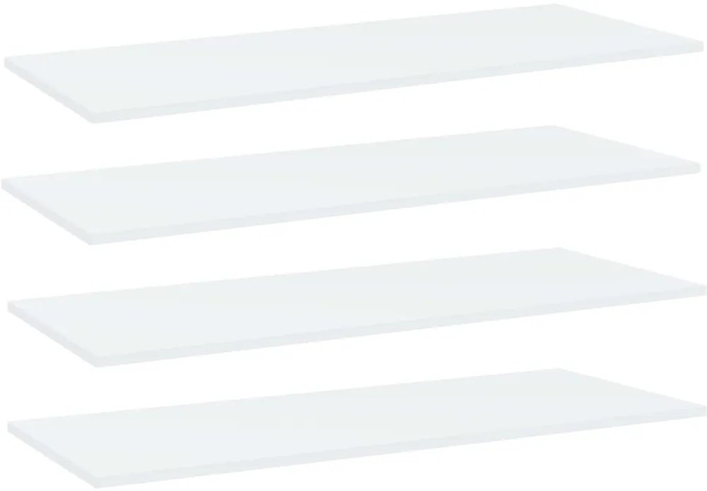 vidaXL Prateleiras p/ estante 4pcs 100x40x1,5cm deriv. madeira branco