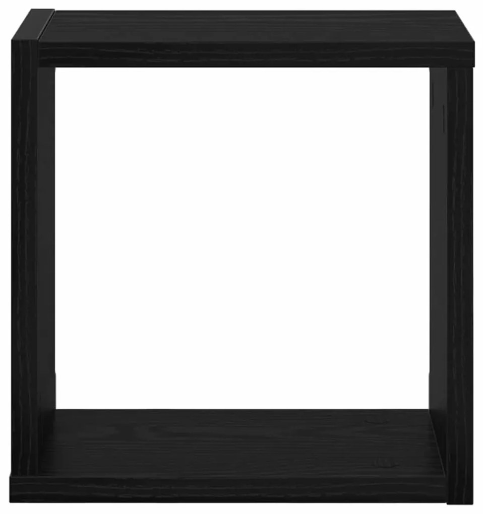 Prateleiras de Parede Carvalho Preto MDF 26 x 15 x 26 cm